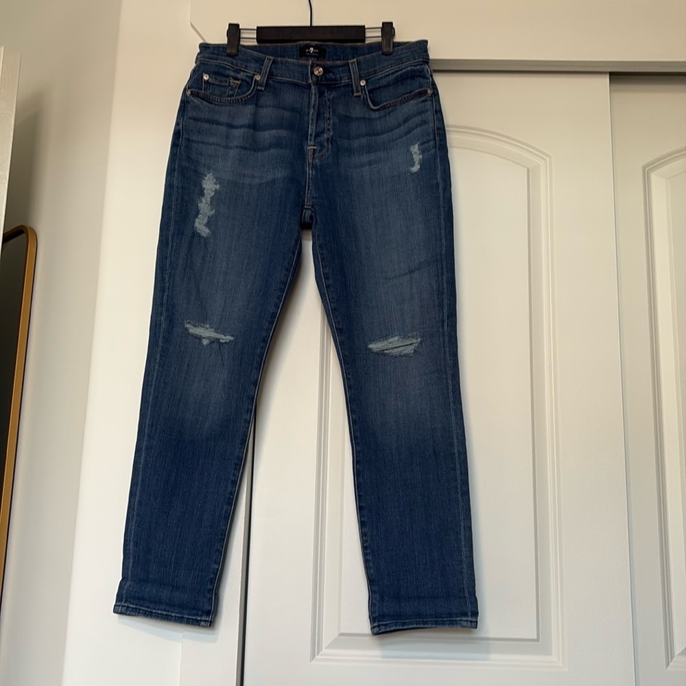 New without Tags 7 For All Mankind Distressed Skinny Jeans